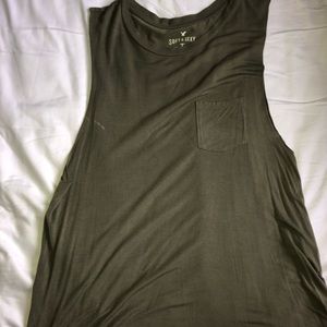 Deep forest green tank top